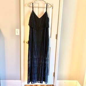 Guess Black Lace Maxi Dress